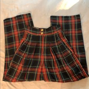 Plaid Flare Pantsuit Bottom